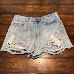 Signatures Ripped Jean Shorts- Size M